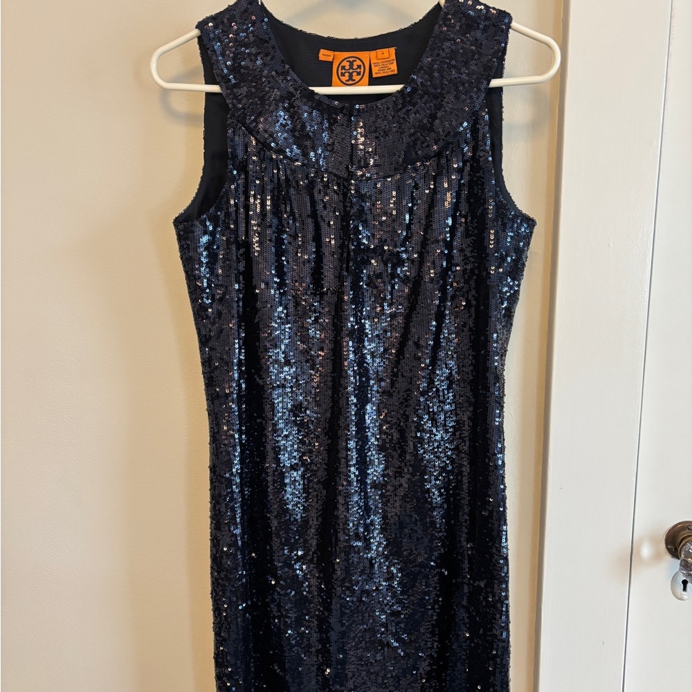 Tory Burch Midnight Blue Sequin Dress